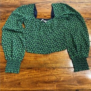 Abercrombie and Fitch Balloon Sleeve blouse size xxs NWT